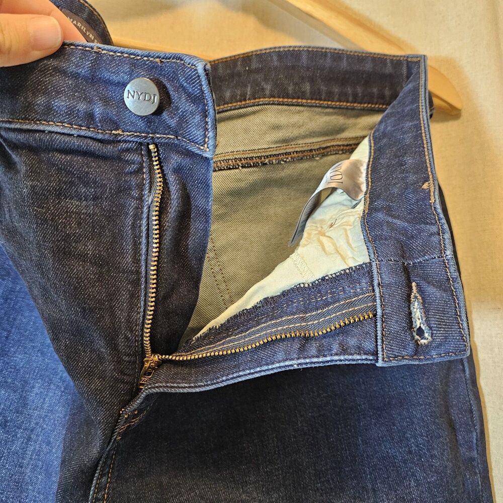 NYDJ Jeans Marilyn Straight Dark Blue Lift Tuck Technology size 16 Womens - Picture 4 of 7